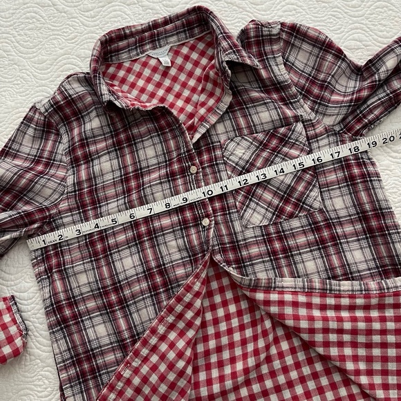 AEROPOSTALE Women’s Long Sleeve Plaid Lined Button Down Shirt S/P - Picture 7 of 14